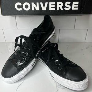 NWT Unisex Converse CTAS Ox Shoes in Black/Black/White Vinyl